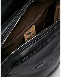 Женский черный кожаный рюкзак от Matt & Nat