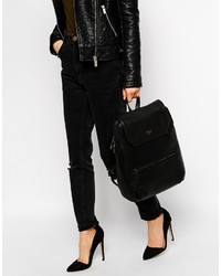 Женский черный кожаный рюкзак от Matt & Nat