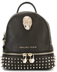Женский черный кожаный рюкзак от Philipp Plein