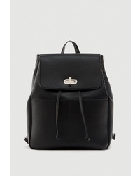 Женский черный кожаный рюкзак от Pull&Bear