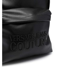 Мужской черный кожаный рюкзак от VERSACE JEANS COUTURE