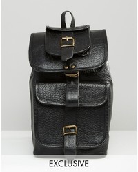Женский черный кожаный рюкзак от Reclaimed Vintage