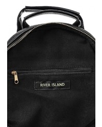 Женский черный кожаный рюкзак от River Island