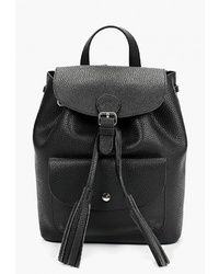 Женский черный кожаный рюкзак от s.Oliver