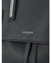 Мужской черный кожаный рюкзак от Saint Laurent