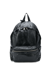 Мужской черный кожаный рюкзак от Saint Laurent