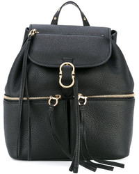Женский черный кожаный рюкзак от Salvatore Ferragamo