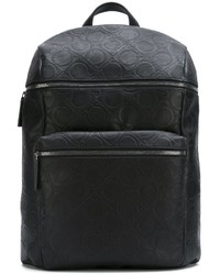Женский черный кожаный рюкзак от Salvatore Ferragamo