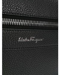 Мужской черный кожаный рюкзак от Salvatore Ferragamo