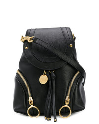 Женский черный кожаный рюкзак от See by Chloe