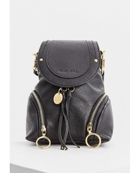 Женский черный кожаный рюкзак от See by Chloe