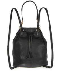 Женский черный кожаный рюкзак от Elizabeth and James