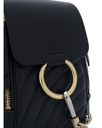 Женский черный кожаный рюкзак от Chloé