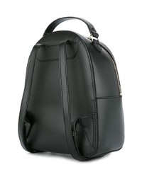 Женский черный кожаный рюкзак от Love Moschino