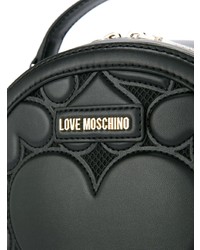 Женский черный кожаный рюкзак от Love Moschino