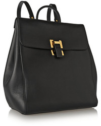 Женский черный кожаный рюкзак от Sophie Hulme