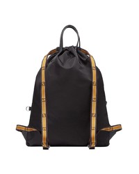 Мужской черный кожаный рюкзак от Fendi