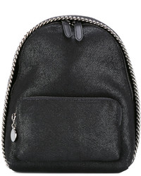 Женский черный кожаный рюкзак от Stella McCartney
