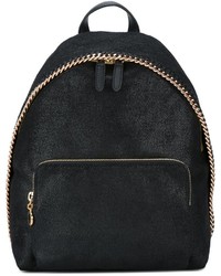 Женский черный кожаный рюкзак от Stella McCartney