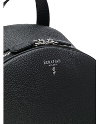 Мужской черный кожаный рюкзак от Serapian