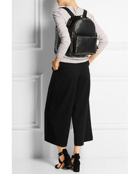 Женский черный кожаный рюкзак от Valentino