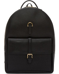 Мужской черный кожаный рюкзак от Thom Browne