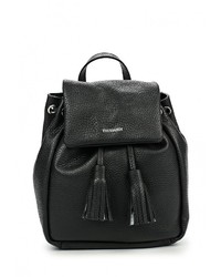 Женский черный кожаный рюкзак от Tru Trussardi