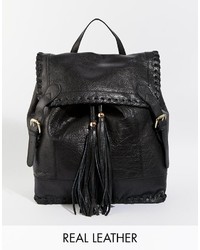 Женский черный кожаный рюкзак от Urban Code