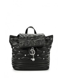 Женский черный кожаный рюкзак от Versace Jeans