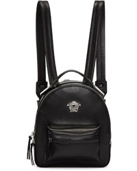 Женский черный кожаный рюкзак от Versace