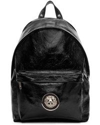 Мужской черный кожаный рюкзак от Versus