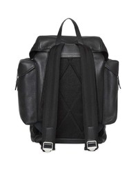Мужской черный кожаный рюкзак от Burberry