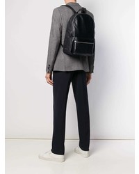 Мужской черный кожаный рюкзак от Orciani