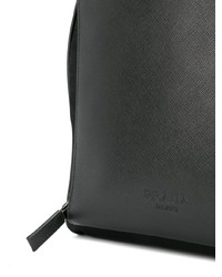 Мужской черный кожаный рюкзак от Prada