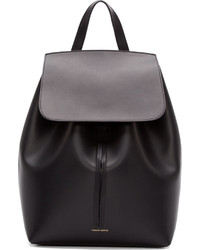 Женский черный кожаный рюкзак