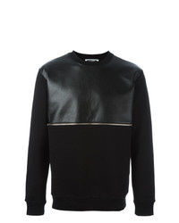 Мужской черный кожаный свитшот от McQ Alexander McQueen