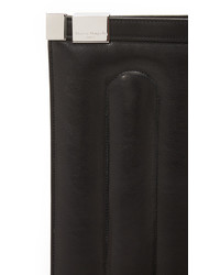 Черный кожаный стеганый клатч от Maison Margiela