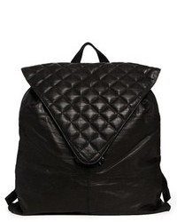 Женский черный кожаный стеганый рюкзак от Asos