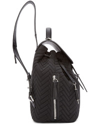 Женский черный кожаный стеганый рюкзак от Mackage