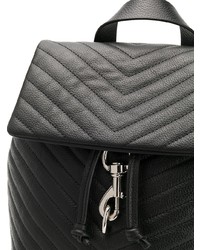 Женский черный кожаный стеганый рюкзак от Rebecca Minkoff