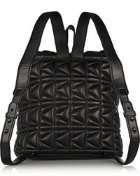 Женский черный кожаный стеганый рюкзак от Karl Lagerfeld
