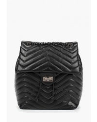 Женский черный кожаный стеганый рюкзак от Krole