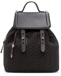 Женский черный кожаный стеганый рюкзак от Mackage
