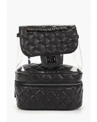 Женский черный кожаный стеганый рюкзак от Ors Oro