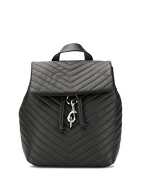 Женский черный кожаный стеганый рюкзак от Rebecca Minkoff