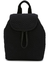 Женский черный кожаный стеганый рюкзак от Tory Burch