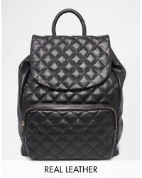 Женский черный кожаный стеганый рюкзак от Urban Code