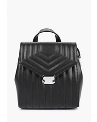 Женский черный кожаный стеганый рюкзак от Ventoro