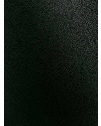 Мужской черный кожаный худи от Alexander McQueen