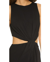 Черный комбинезон с вырезом от Halston